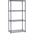 Nexel 5 Tier Wire Shelving Starter Unit, 24W x 21D x 63H 21246N5